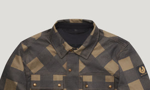 Belstaff Mansion Men's Shirt Chequered - Olive/Black - Salt Flats Clothing