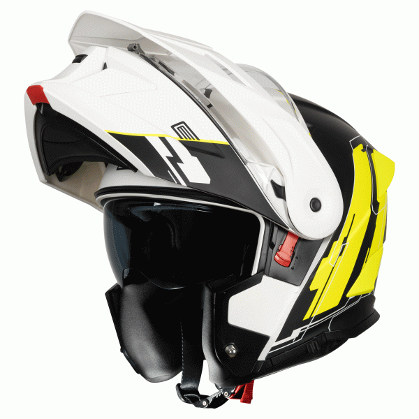 Origine Adventure 22.06 Full Face Flip Helmet - Cyborg Yellow White - Salt Flats Clothing