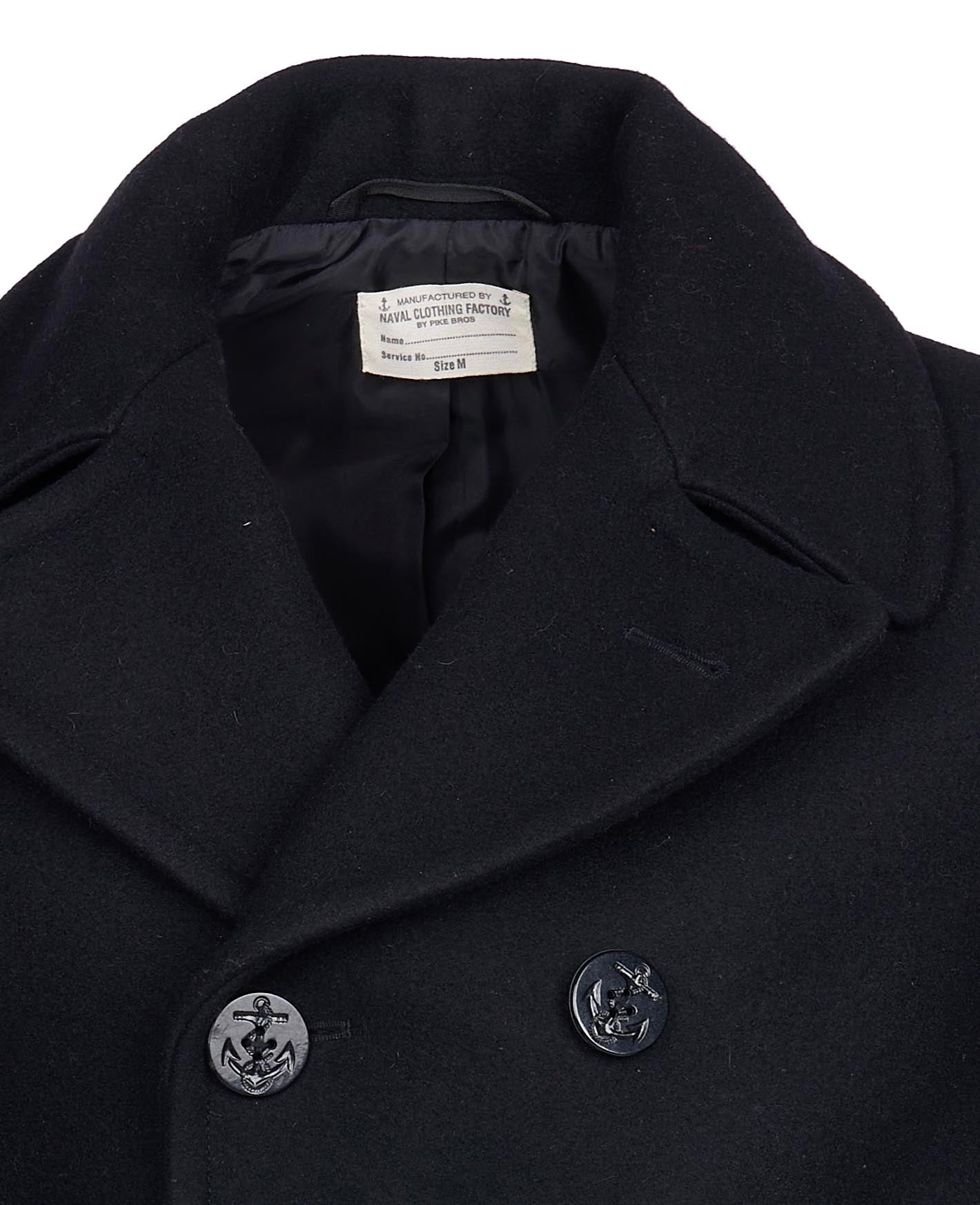 Pike Brothers 1938 Wool Pea Coat - Black - Salt Flats Clothing