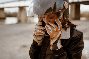 Wildust Sisters 70's Stripes Camel Gloves