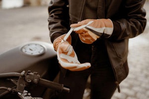 Wildust Sisters 70's Stripes Camel Gloves