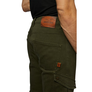 Rokker Cargo Slim Men's Motorcycle Trousers - Light Olive - Salt Flats Clothing