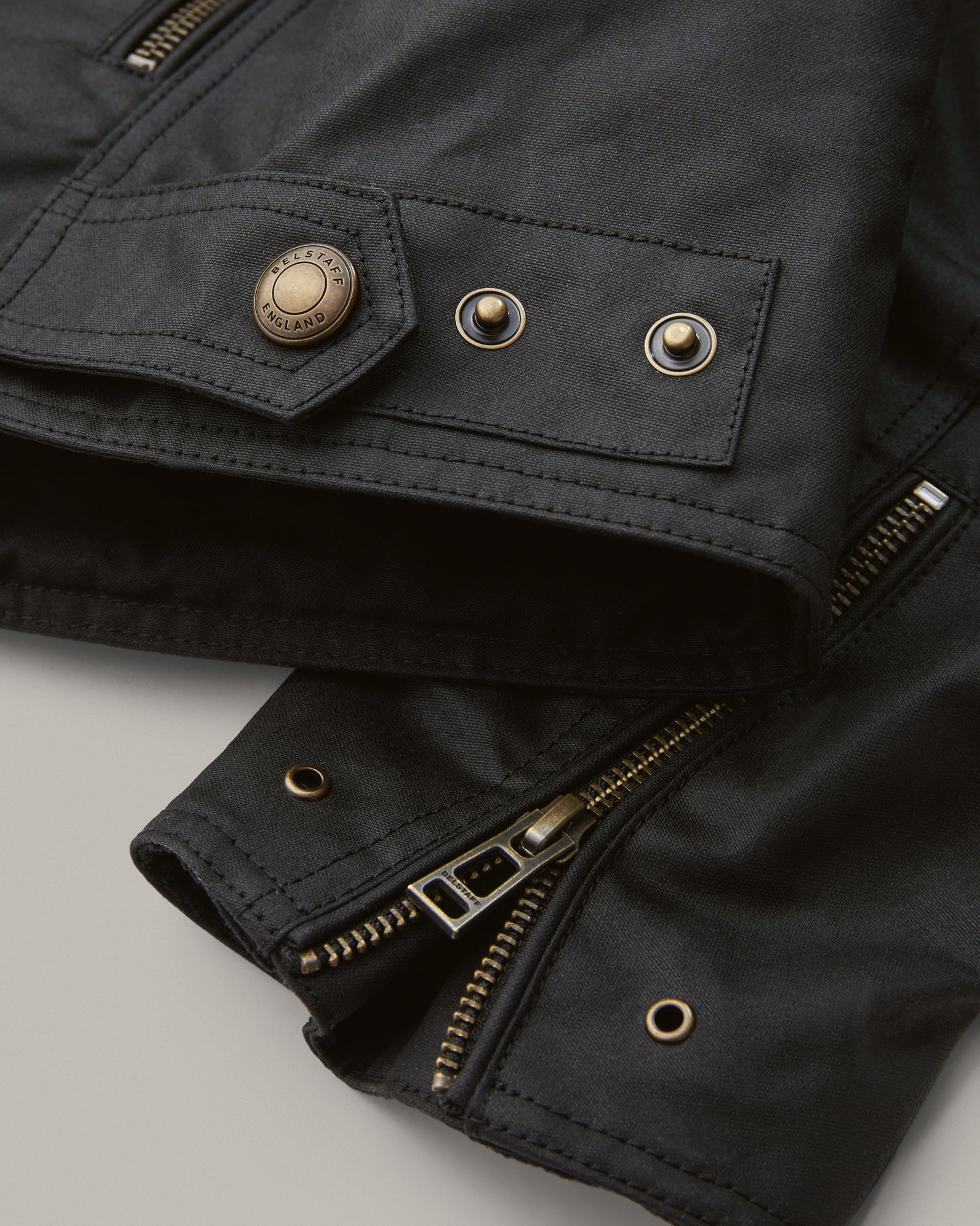 Belstaff Ariel Jacket TechWax 8oz AA Black - Salt Flats Clothing