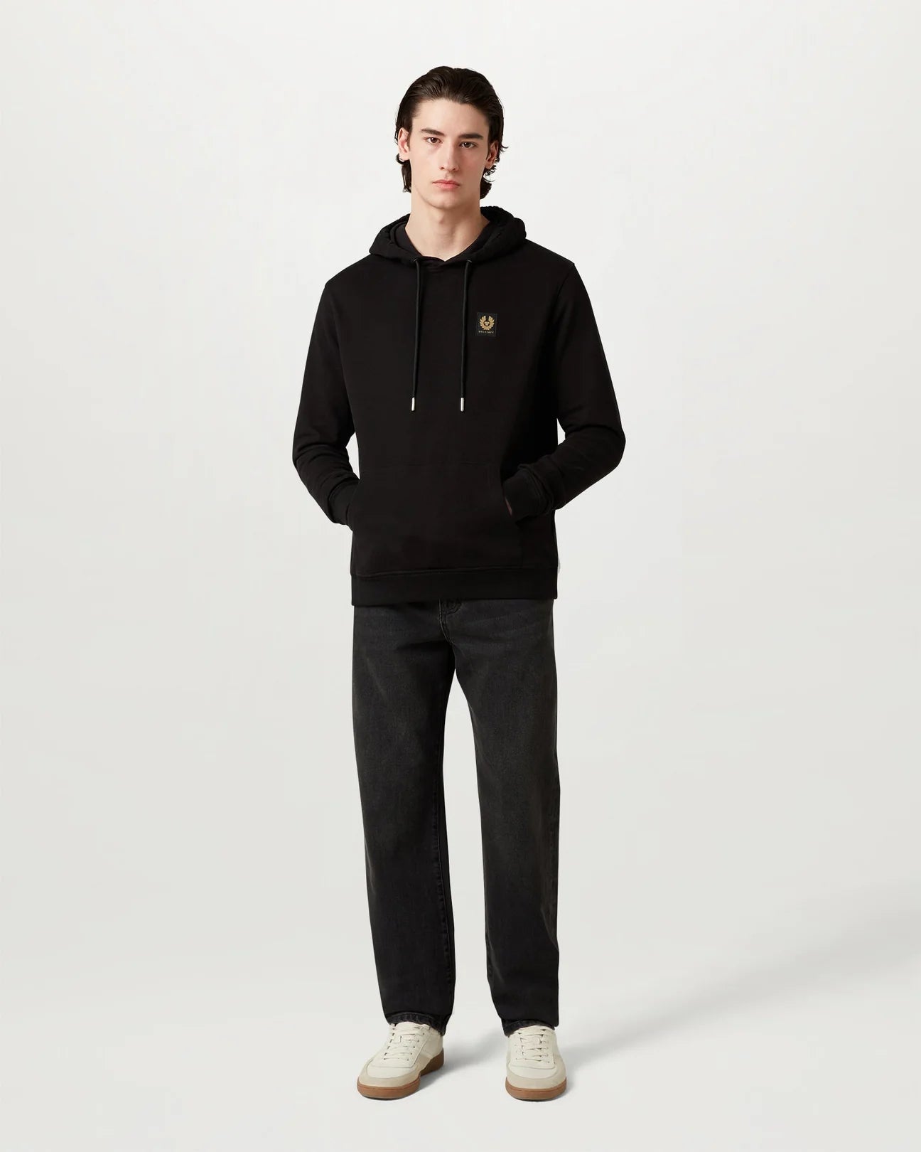 Belstaff Men's Hoodie - Black - Salt Flats Clothing