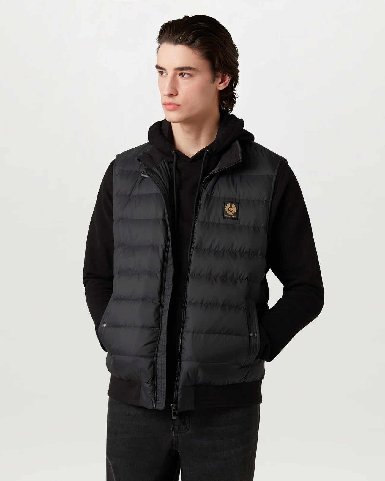 Belstaff Men's Hoodie - Black - Salt Flats Clothing