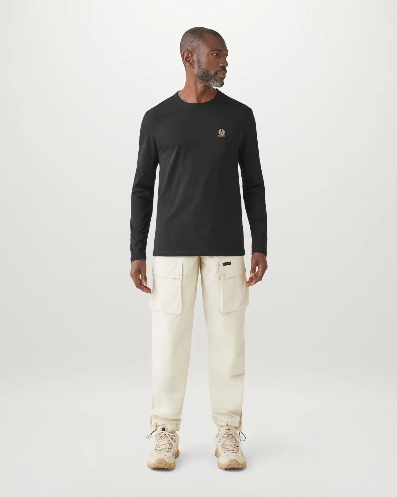 Belstaff Long Sleeved Men's T'Shirt - Black - Salt Flats Clothing