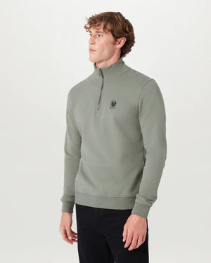 Belstaff Quarter Zip - Sage Green - Salt Flats Clothing
