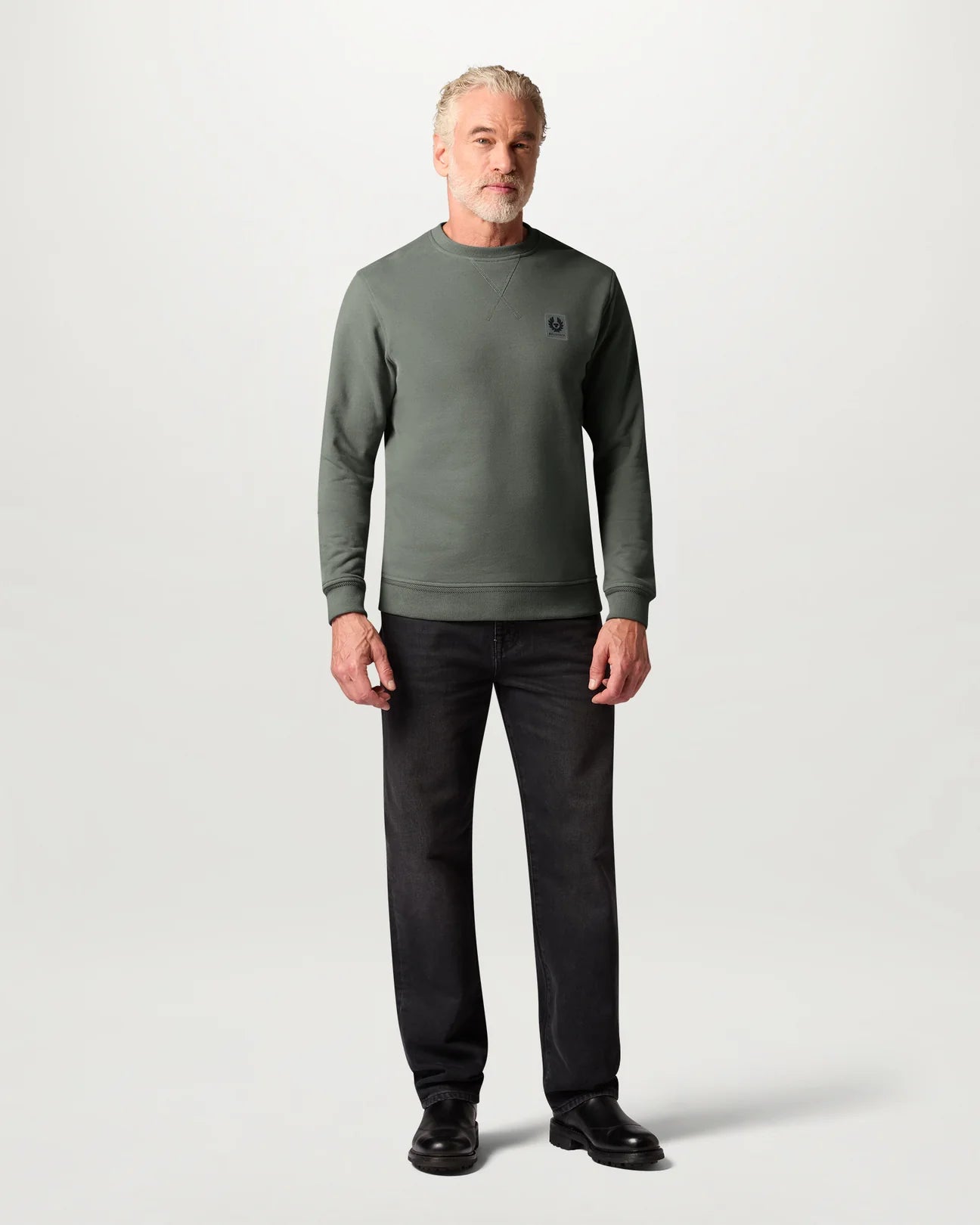 Belstaff Men's Sweatshirt - Atlantic Grey - Salt Flats Clothing