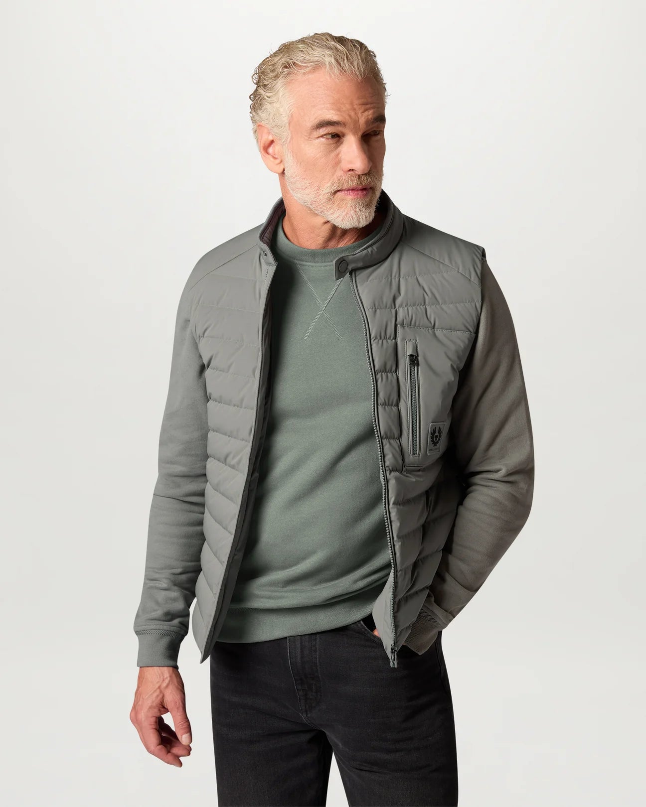 Belstaff Men's Sweatshirt - Atlantic Grey - Salt Flats Clothing
