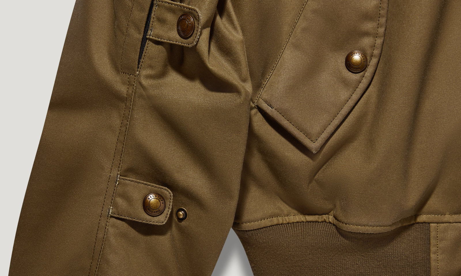 Belstaff Brecon Bomber Men's Ultracore 8oz Jacket - Olive - Salt Flats Clothing