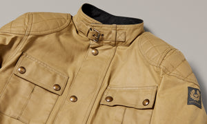 Belstaff Brooklands Men's Waxed Cotton Jacket Ultracore 8oz Sand - Salt Flats Clothing