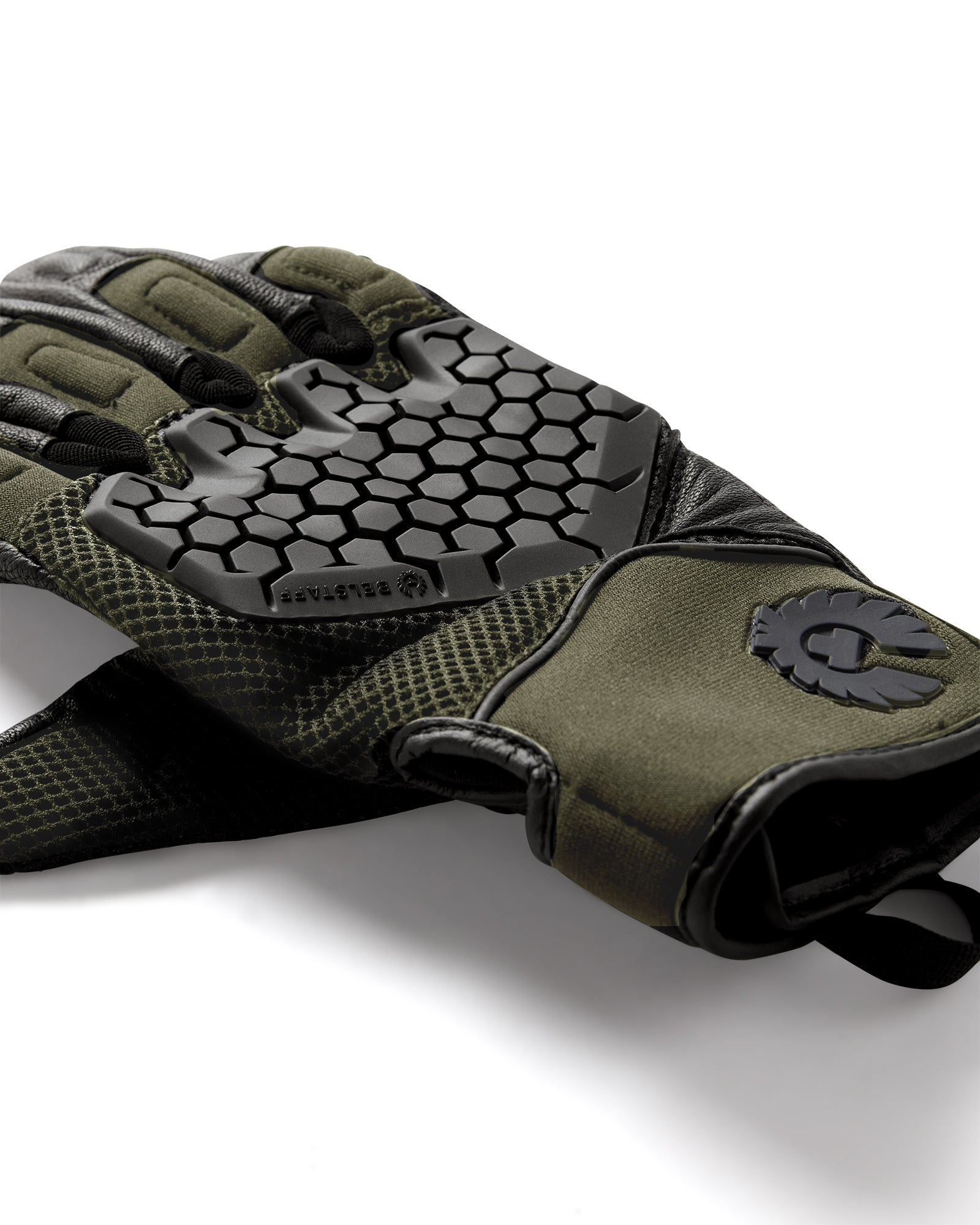 Belstaff Twyford Men's Textile Motorcycle Glove - Olive - Salt Flats Clothing