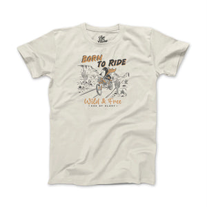 Age of Glory Born to Ride T'Shirt - Ecru - Salt Flats Clothing