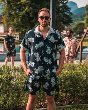 Pike Brothers 1961 Cabana Shirt - Entrega Blue - Salt Flats Clothing