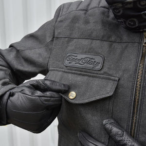 Age of Glory Worker Waxed Cotton Jacket - Raw Denim - Salt Flats Clothing