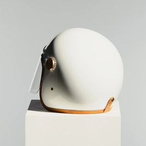 Hedon Epicurist 2.0 ECE 06 Open Face Motorcycle Helmet - Knight White - Salt Flats Clothing