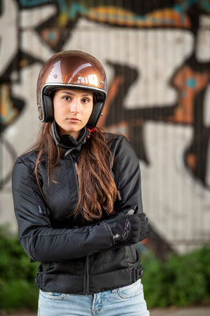 Garibaldi G02X Open Face Vintage Helmet - Gloss Copper - Salt Flats Clothing