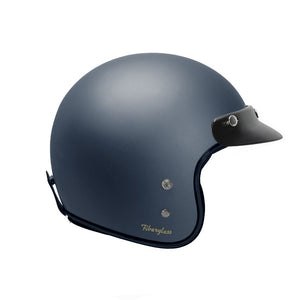 Garibaldi - Gari G02X Open Face Vintage Helmet - Matt Blue - Salt Flats Clothing