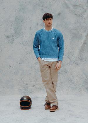 Hedon Knit Sweater - Blue - Salt Flats Clothing