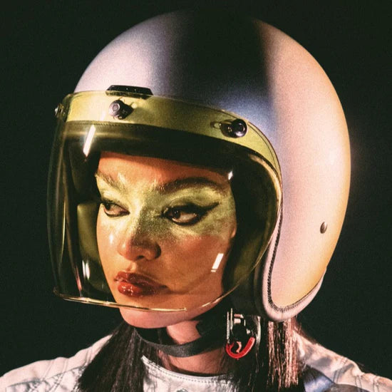 Hedon Hedonist ECE 06 Open Face Motorcycle Helmet - Interstellar - Salt Flats Clothing