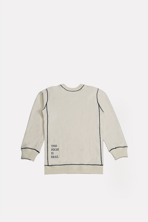 Hedon White And Black Stripes Jumper - Salt Flats Clothing