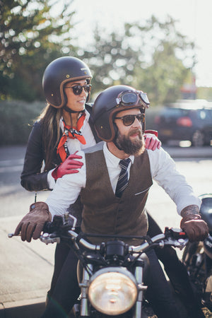 Hedon Hedonist ECE 06 Open Face Motorcycle Helmet - Stable Black - Salt Flats Clothing