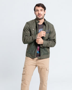 ByCity Summer Route Men's Motorcycle Jacket - Green - Salt Flats Clothing