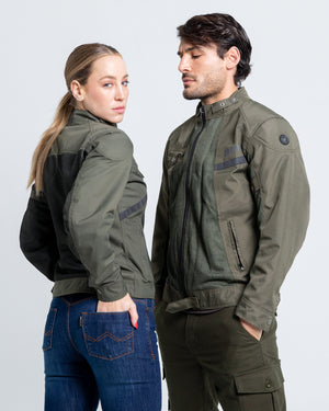 ByCity Summer Route Men's Motorcycle Jacket - Green - Salt Flats Clothing