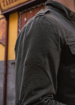 ByCity Zambia Men's Motorcycle Jacket - Green - Salt Flats Clothing