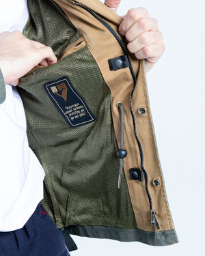 ByCity Zambia Men's Motorcycle Jacket - Green - Salt Flats Clothing