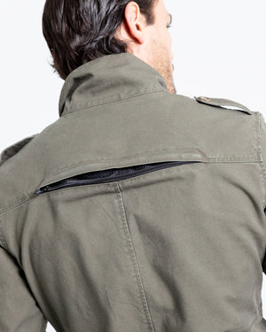 ByCity Zambia Men's Motorcycle Jacket - Green - Salt Flats Clothing