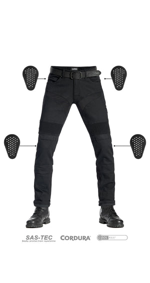 Pando Moto KarlDo Slim Men's Jean - Black - Salt Flats Clothing