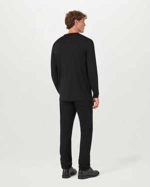 Belstaff Long Sleeve Men's Merino Base Layer - Black - Salt Flats Clothing
