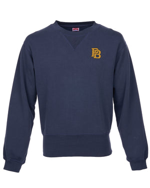 Pike Brothers 1945 Logo Sweater - Navy - Salt Flats Clothing