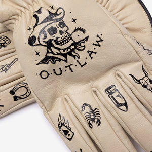 MacLeod Motor Co Outlaw Gloves - Cream - Salt Flats Clothing