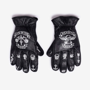 MacLeod Motor Co Memento Mori Gloves - Black - Salt Flats Clothing