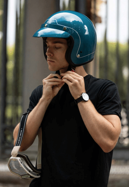Origine Primo 22.06 Open Face Helmet - Gloss Teal - Salt Flats Clothing