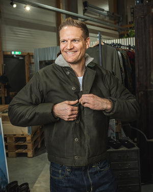 Pike Brothers 1944 N1 Deck Jacket - Waxed Olive - Salt Flats Clothing