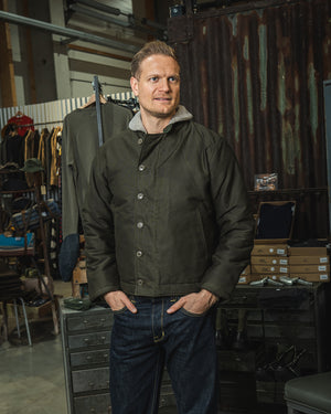 Pike Brothers 1944 N1 Deck Jacket - Waxed Olive - Salt Flats Clothing