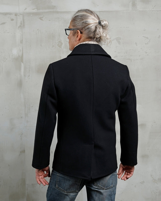 Pike Brothers 1938 Wool Pea Coat - Black - Salt Flats Clothing