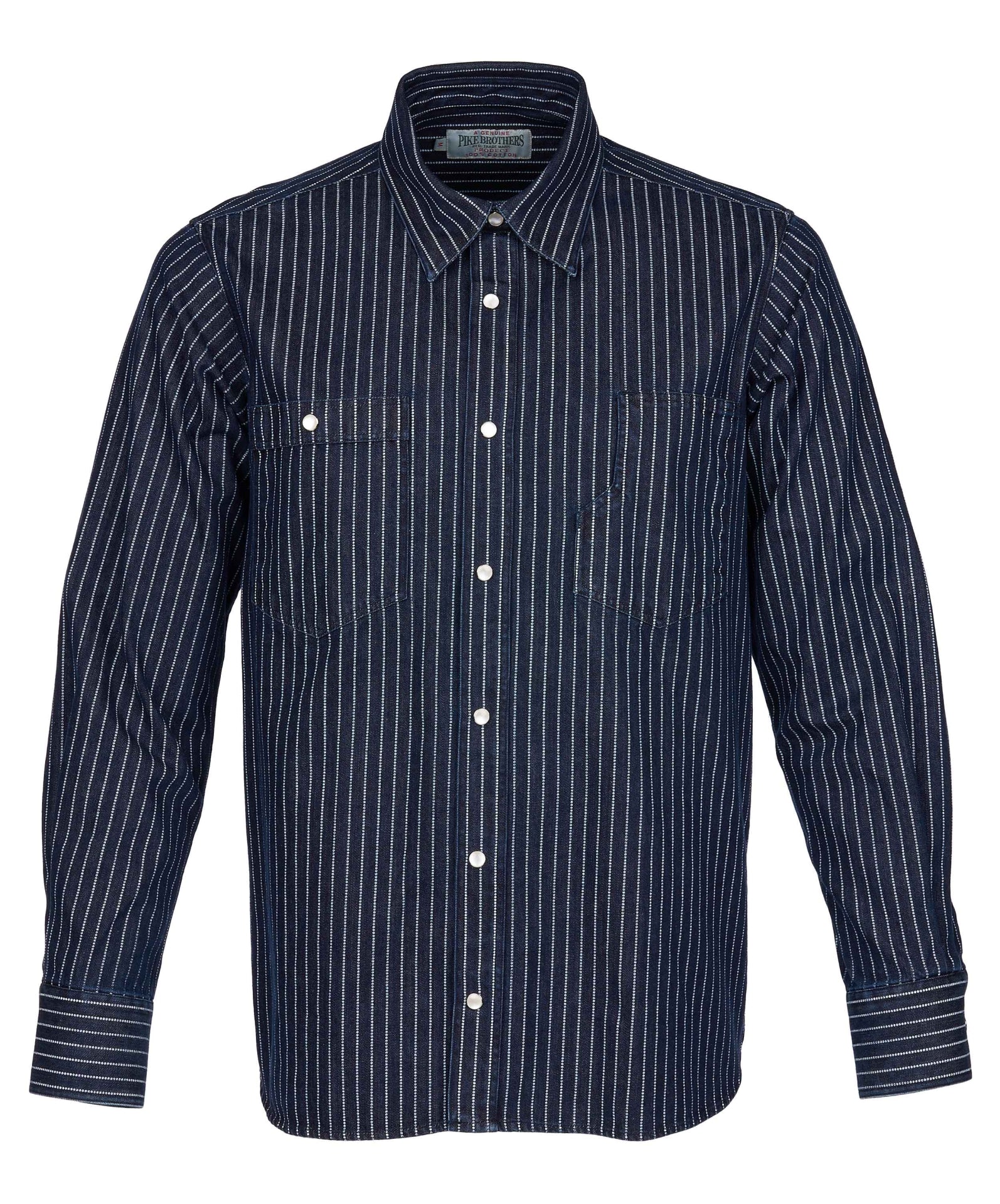 Pike Brothers 1937 Roamer Shirt - Blue Wabash Denim - Salt Flats Clothing