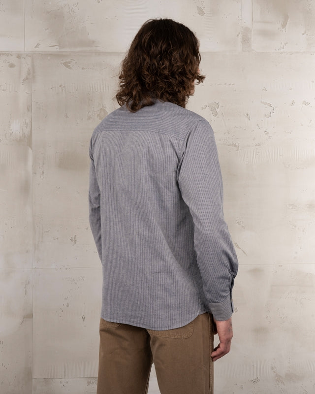 Pike Brothers 1923 Buccanoy Shirt - Grey Striped - Salt Flats Clothing