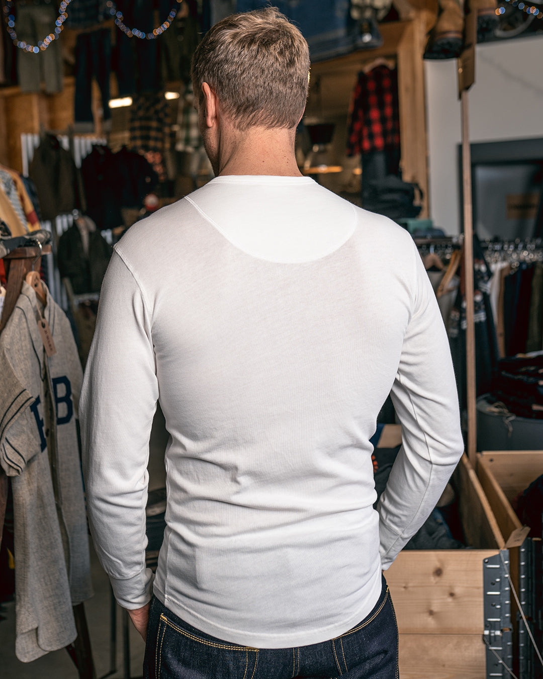 Pike Brothers 1927 Henley Shirt - Ecru - Salt Flats Clothing