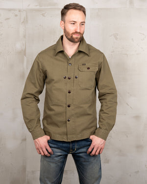 Pike Brothers 1967 Utility Shirt HBT - Olive - Salt Flats Clothing