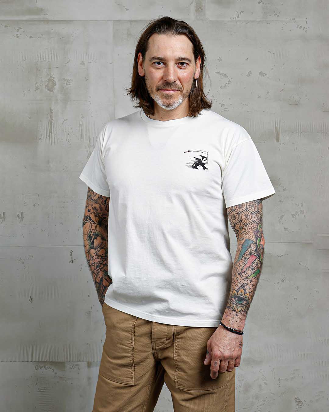 Pike Brothers 1969 Sports Grim Reaper Men's T'Shirt - White - Salt Flats Clothing
