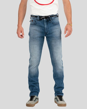 Riding Culture Tapered Slim Men's Motorcycle Jeans - Light Blue - Salt Flats Clothing