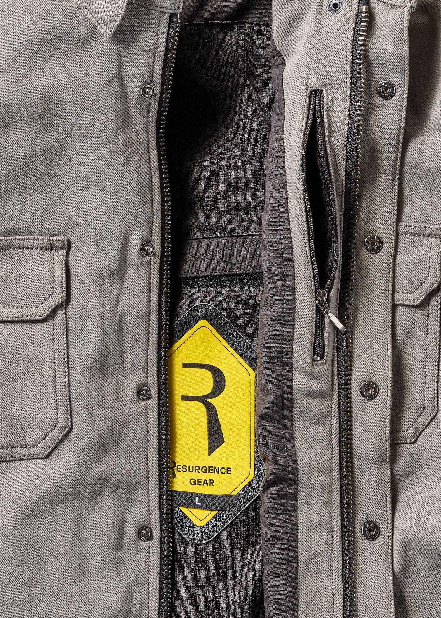Resurgence Gear Kingston AAA Men's Motorcycle Riding Shirt - Charcoal