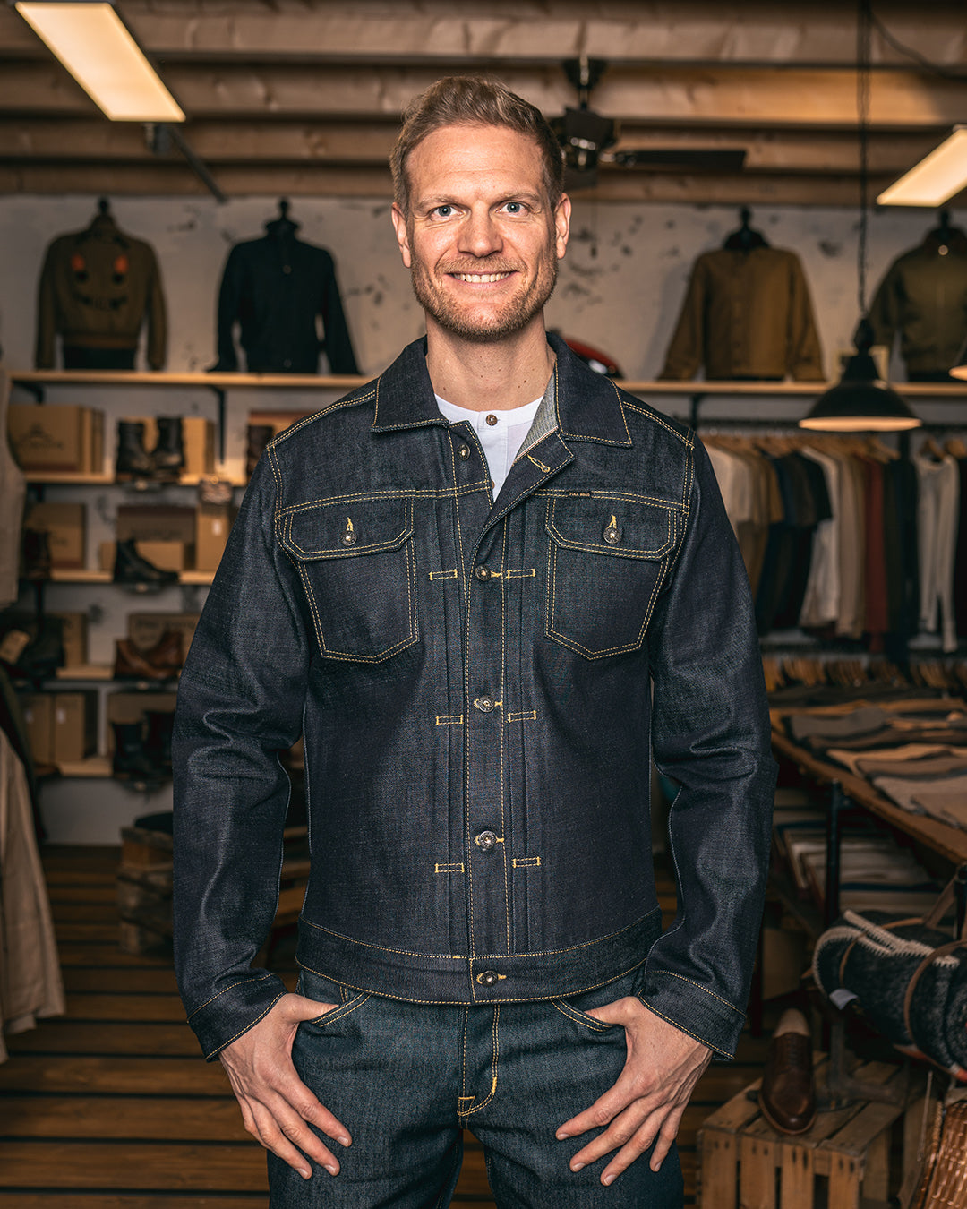 Pike Brothers 1958 Roamer Jacket 15oz - Indigo - Salt Flats Clothing