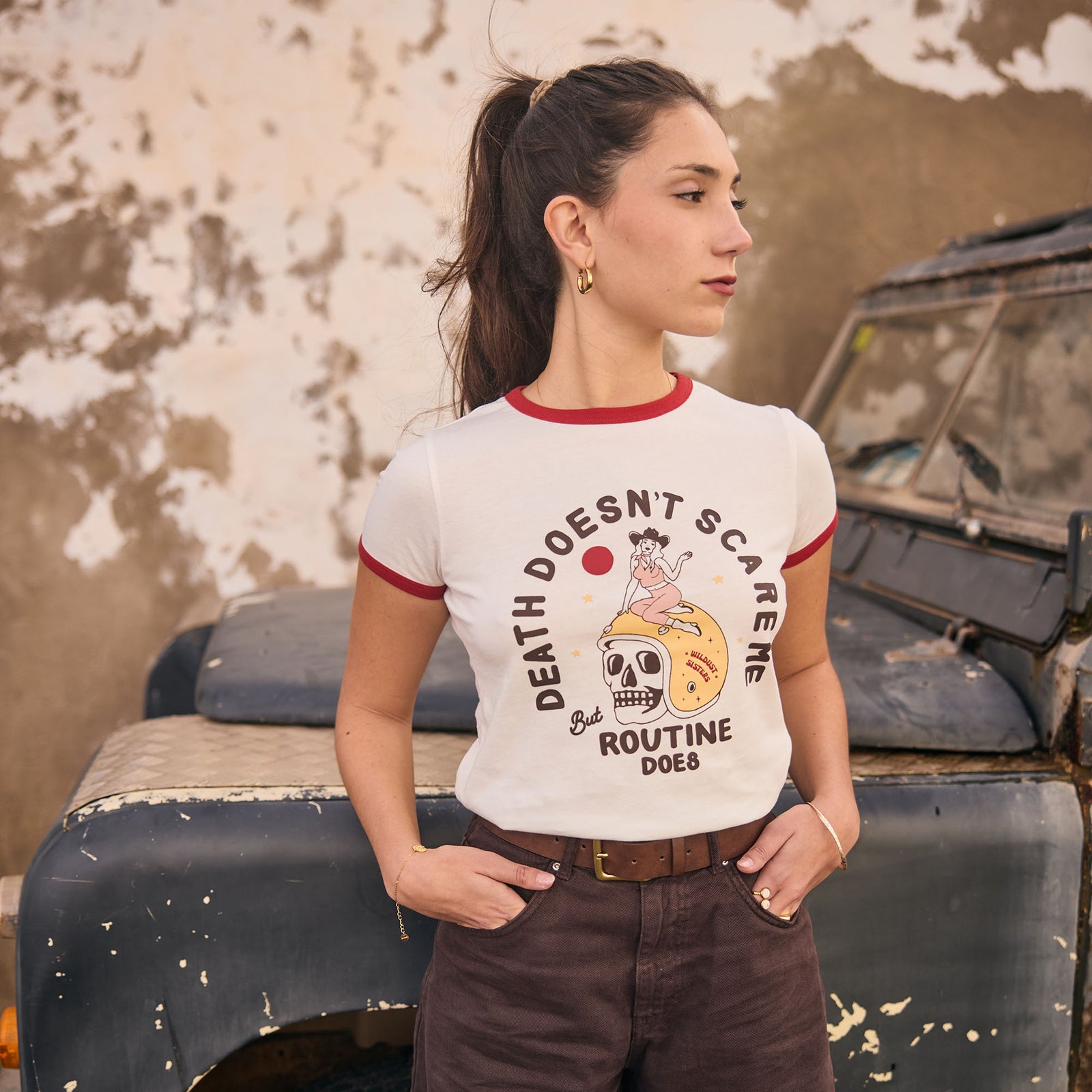 Wildust Sisters Scary Routine Ladies T'Shirt - Salt Flats Clothing