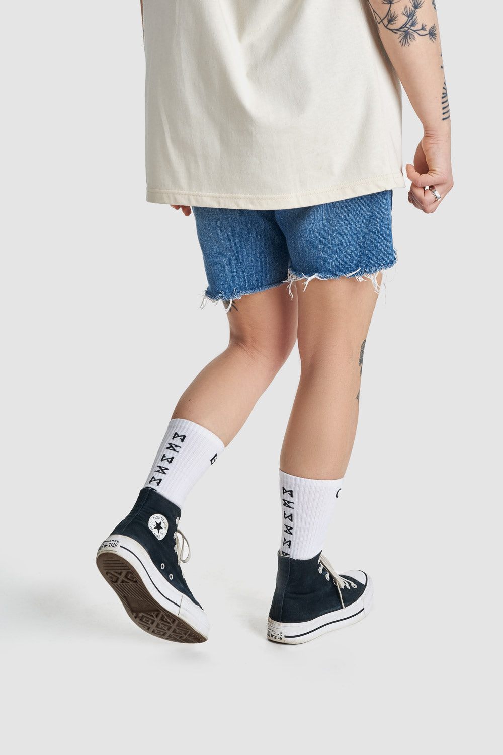 Pando Moto Brake Socks - White - Salt Flats Clothing